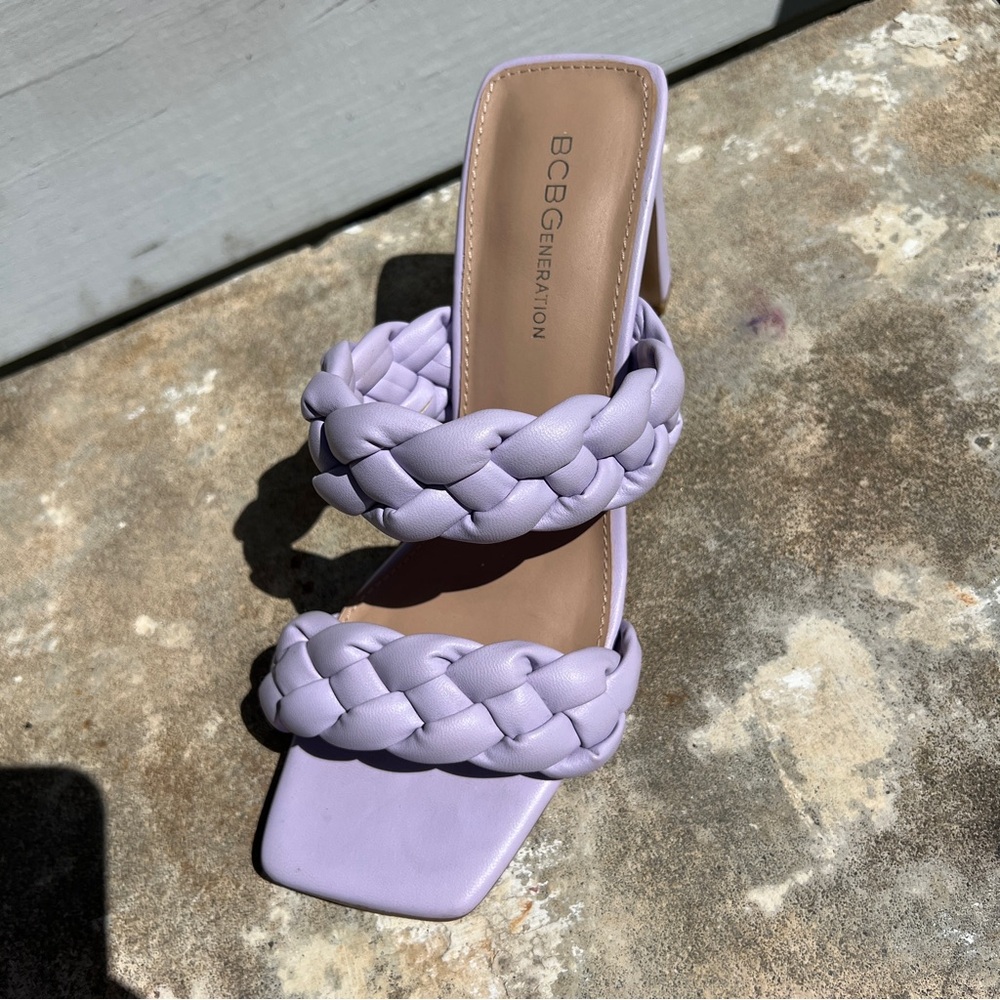 Bcbgeneration Lavender Braided Heels - image 5